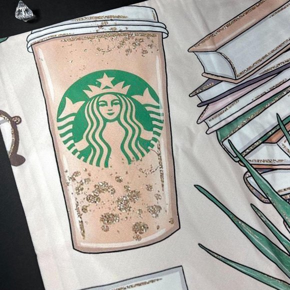 Starbucks Coffee Throw Pillowcase School Books Home Decor Accent Pillow Cover - Picture 4 of 12